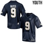 Notre Dame Fighting Irish Youth Daelin Hayes #9 Navy Blue Under Armour Authentic Stitched College NCAA Football Jersey IFB7499GJ